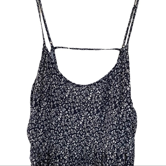 Divided Tiered Sundress Blue Floral Sz 12 - Picture 9 of 12